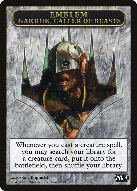 Garruk, Caller of Beasts Emblem (013)