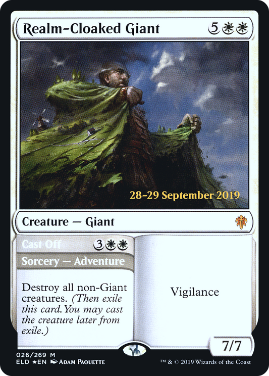 Realm-Cloaked Giant // Cast Off (026) (Prerelease) - Foil