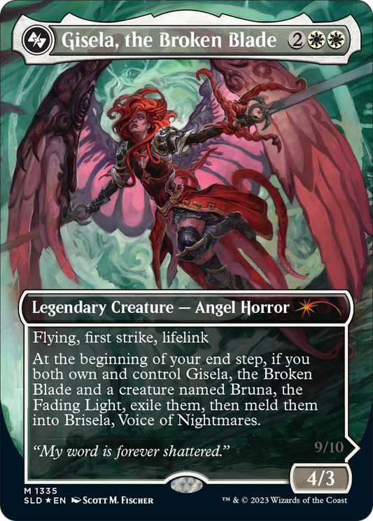 Gisela, the Broken Blade // Brisela, Voice of Nightmares (1335) (Borderless) - Foil