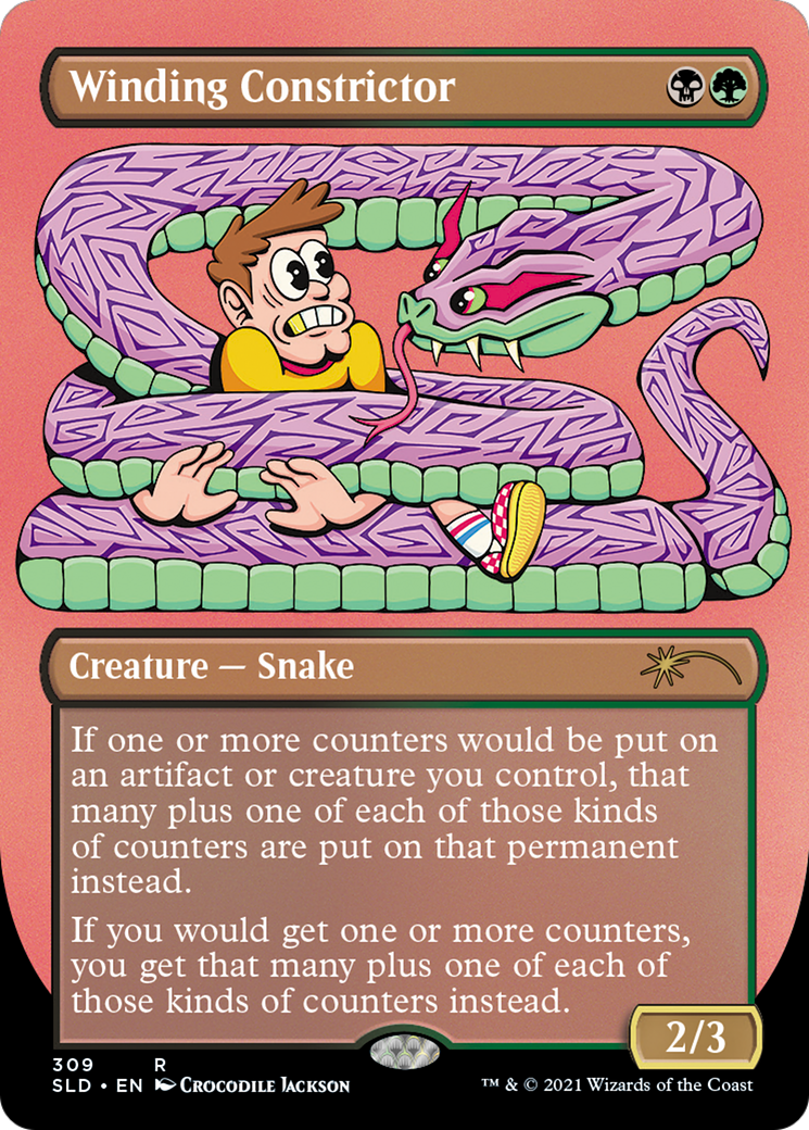 Winding Constrictor (309) (Borderless) - Foil Etched