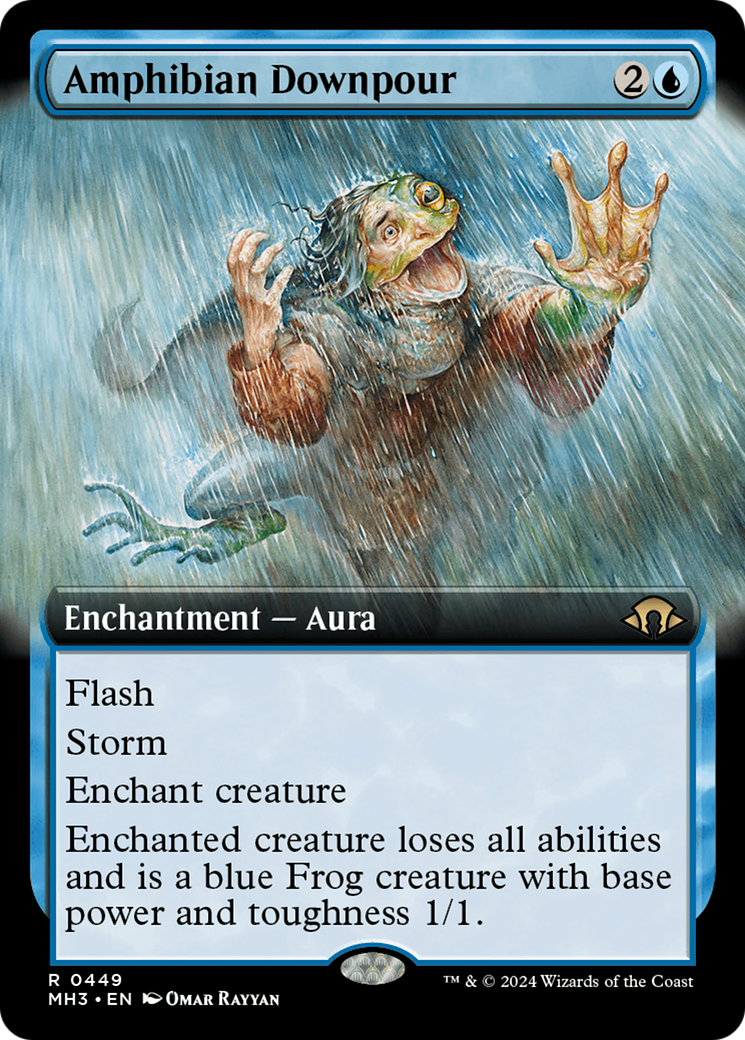 Amphibian Downpour (0449) (Extended Art) - Foil