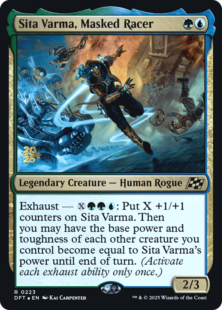 Sita Varma, Masked Racer (0223) (Prerelease) - Foil