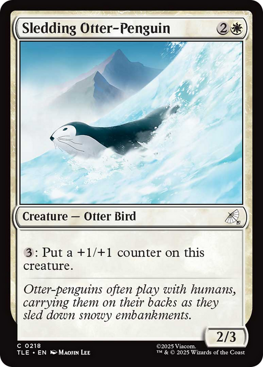 Sledding Otter-Penguin (0218) - Foil tle