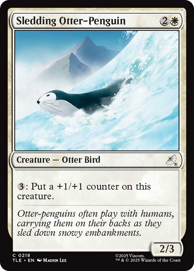 Sledding Otter-Penguin (0218) tle