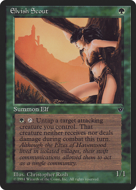 Elvish Scout (Illus. Christopher Rush)