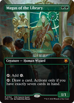 Magus of the Library (0154) (Borderless) (SPG) - Foil