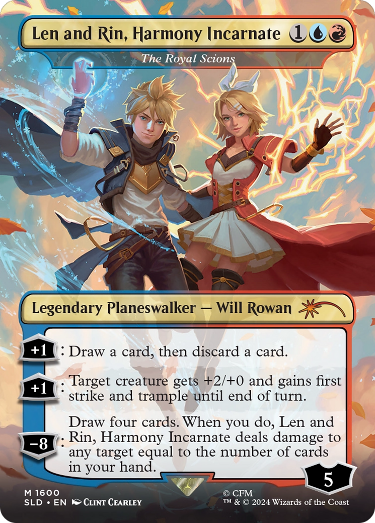 Len and Rin, Harmony Incarnate [The Royal Scions] (1600) (Borderless) - Rainbow Foil