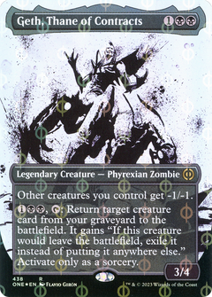 Geth, Thane of Contracts (438) (Borderless) (Showcase) - Compleat Foil