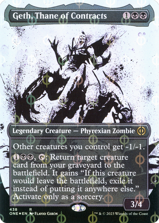 Geth, Thane of Contracts (438) (Borderless) (Showcase) - Compleat Foil