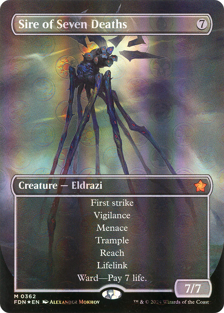Sire of Seven Deaths (0362) (Borderless) - Mana Foil