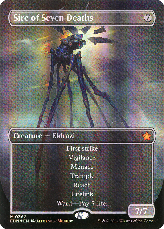 Sire of Seven Deaths (0362) (Borderless) - Mana Foil