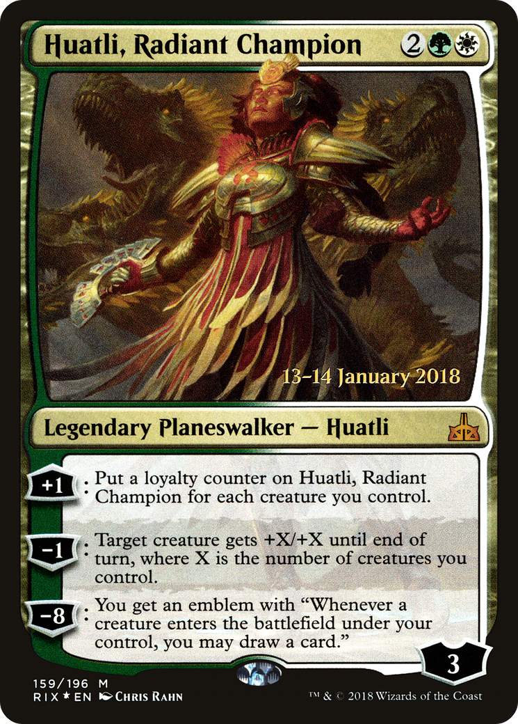 Huatli, Radiant Champion (159) (Prerelease) - Foil
