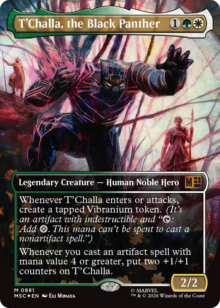 T'Challa, the Black Panther (0881) (Borderless) (MSC) - Surge Foil