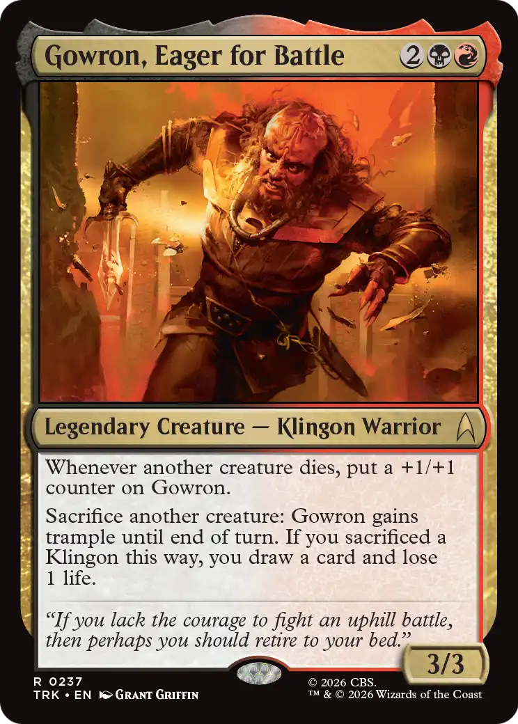 Gowron, Eager for Battle (TRK) - Foil