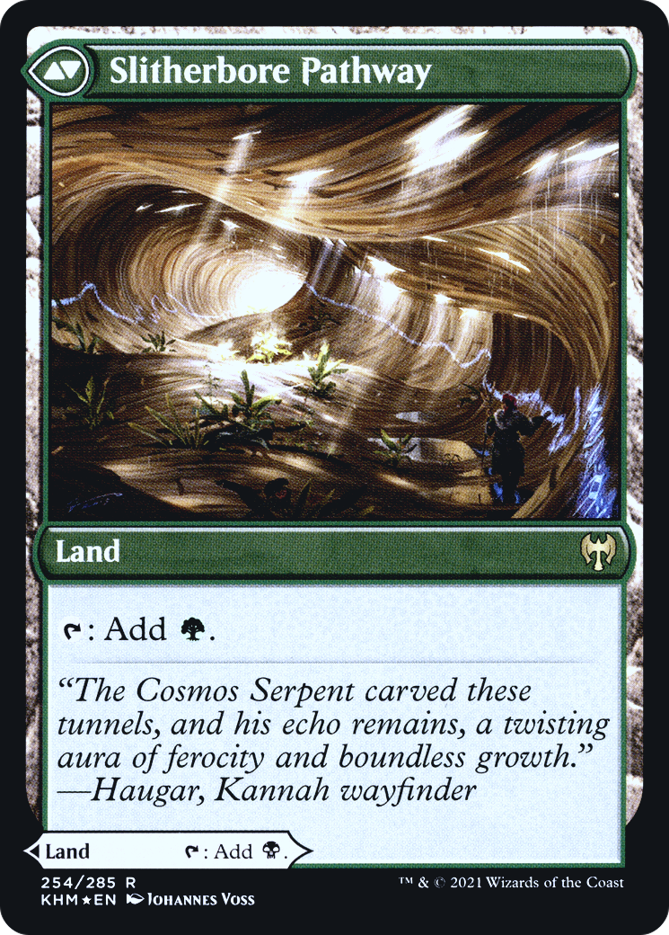 Darkbore Pathway // Slitherbore Pathway (254) (Prerelease) (PKHM) - Foil