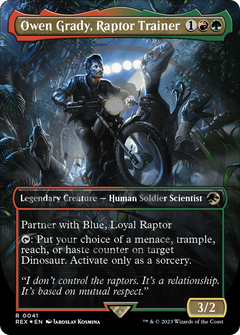 Owen Grady, Raptor Trainer (0041) (Borderless) - Foil Emblem