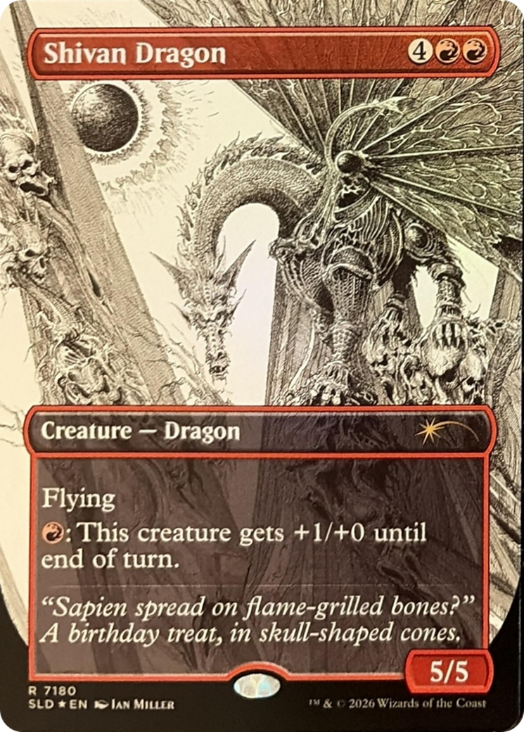 Shivan Dragon (7180) (Borderless) (SLD) - Foil
