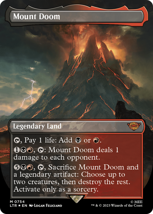 Mount Doom (0754) (Borderless) - Surge Foil