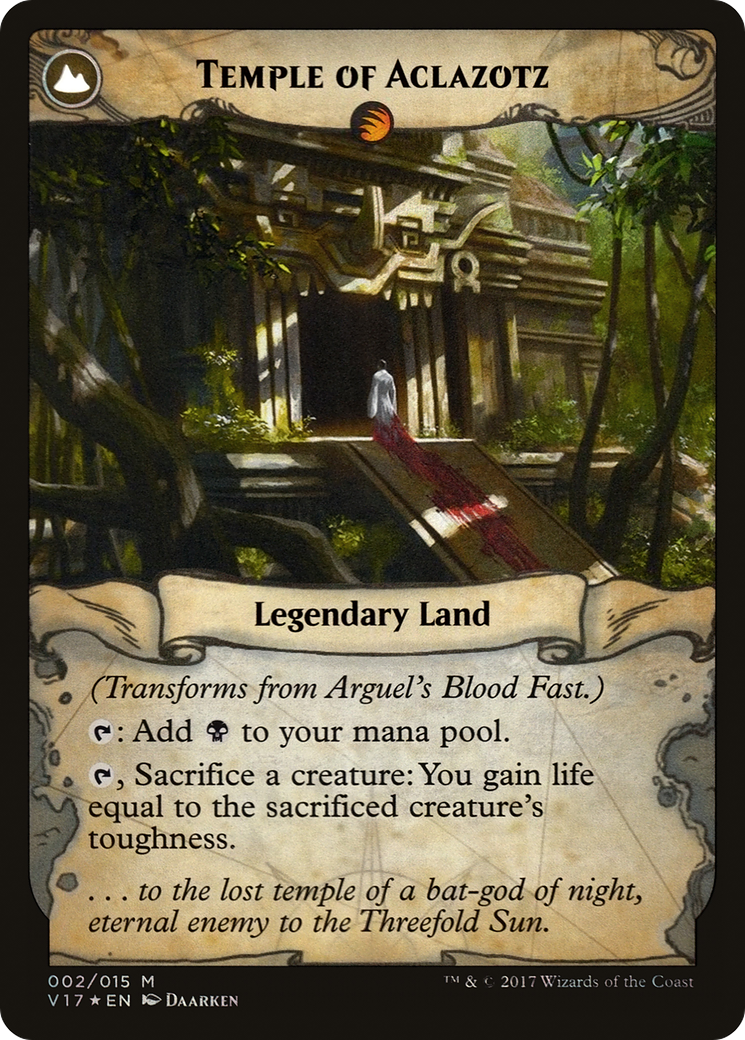 Arguel's Blood Fast // Temple of Aclazotz (V17) - Foil