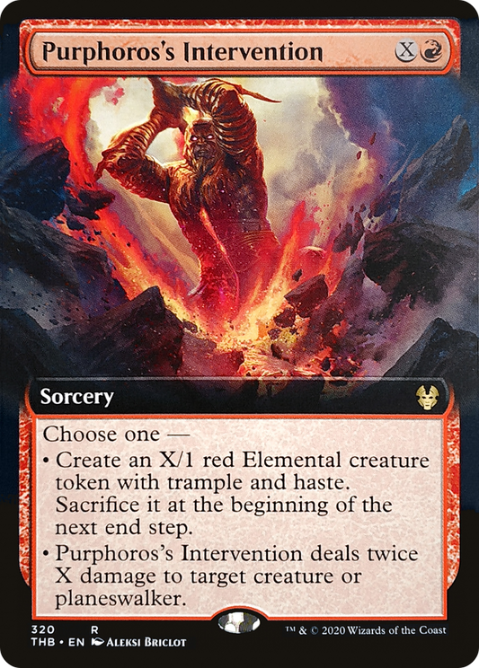 Purphoros's Intervention (320) (Extended Art) - Foil