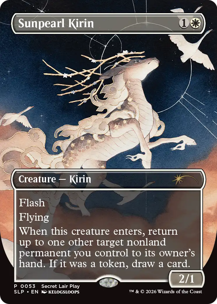 Sunpearl Kirin (0053) (Borderless) (Secret Lair Play) (SLP) - Foil
