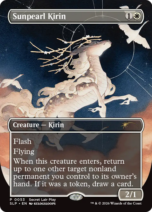 Sunpearl Kirin (0053) (Borderless) (Secret Lair Play) (SLP) - Foil