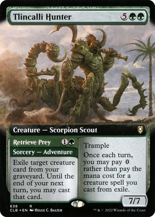 Tlincalli Hunter // Retrieve Prey (638) (Extended Art)