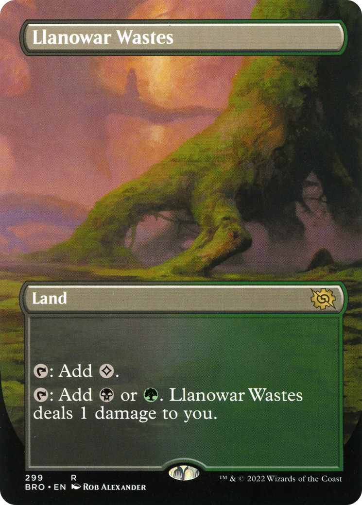Llanowar Wastes (299) (Borderless) - Foil