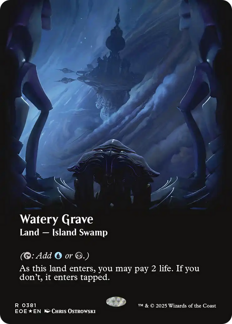 Watery Grave (0381) (Borderless) - Galaxy Foil