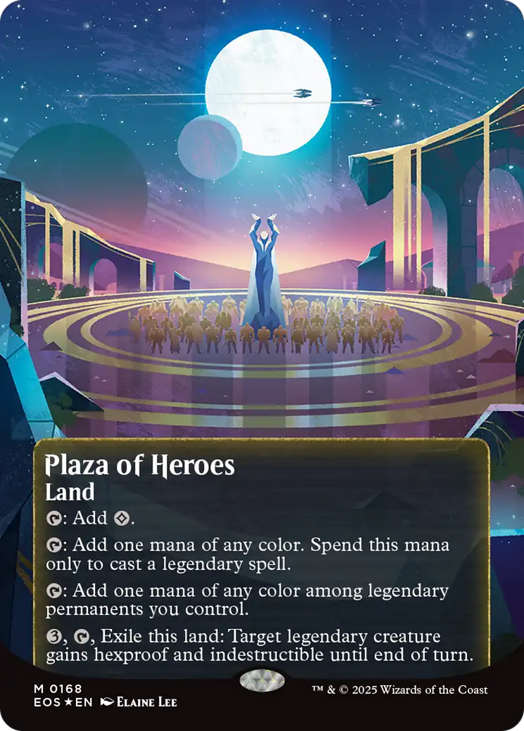 Plaza of Heroes (0168) (Borderless) - Galaxy Foil