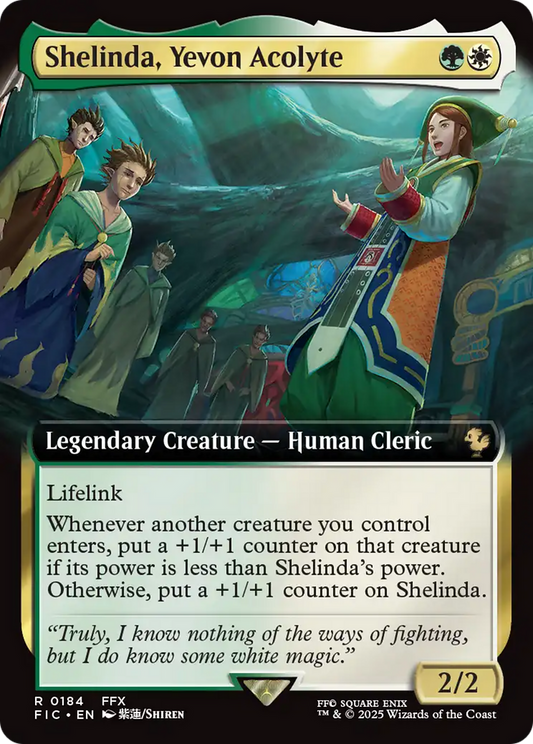 Shelinda, Yevon Acolyte (0184) (Extended Art)