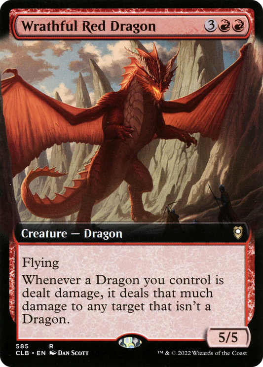 Wrathful Red Dragon (585) (Extended Art) - Foil