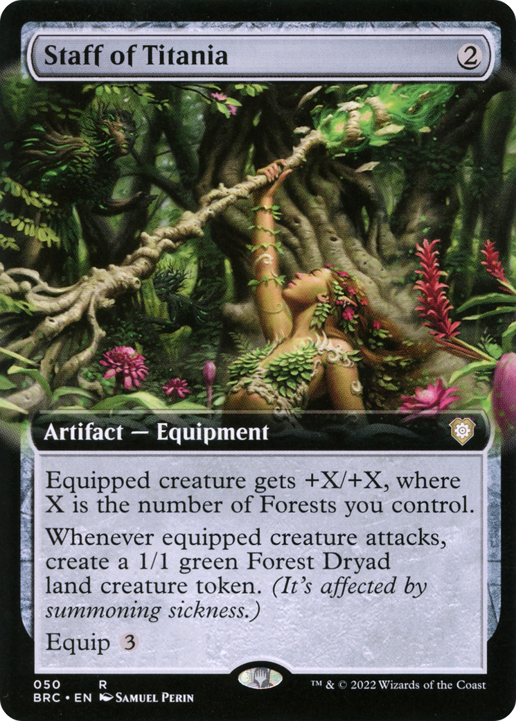 Staff of Titania (050) (Extended Art) - Foil