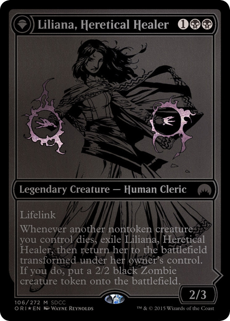 Liliana, Heretical Healer // Liliana, Defiant Necromancer (106) (SDCC 2015) (PS15) - Foil