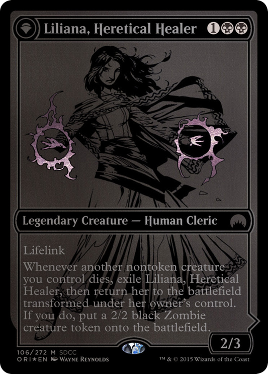Liliana, Heretical Healer // Liliana, Defiant Necromancer (106) (SDCC 2015) (PS15) - Foil