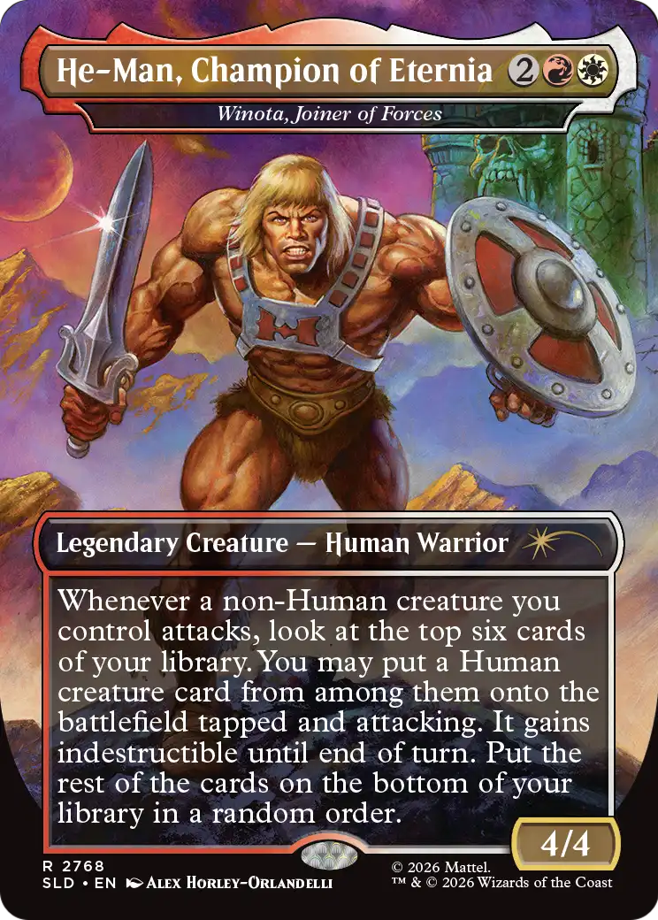 He-Man, Champion of Eternia [Winota, Joiner of Forces] (2768) (Borderless) (SLD) - Foil