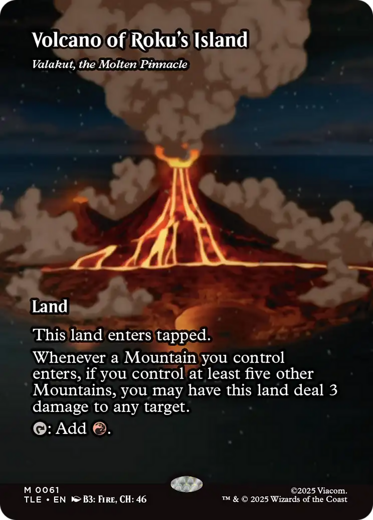 Volcano of Roku's Island [Valakut, the Molten Pinnacle] (0061) (Borderless)_tle