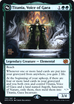 Titania, Voice of Gaea // Titania, Gaea Incarnate (193) (Prerelease) - Foil