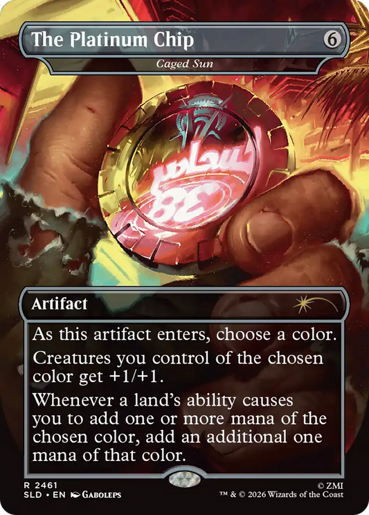 The Platinum Chip [Caged Sun] (2461) (Borderless) (SLD)