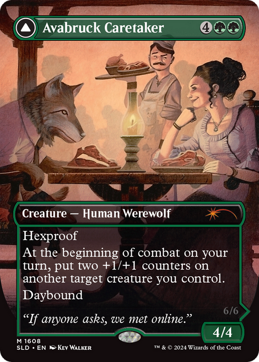 Avabruck Caretaker // Hollowhenge Huntmaster (1608) (Borderless) (SLD)