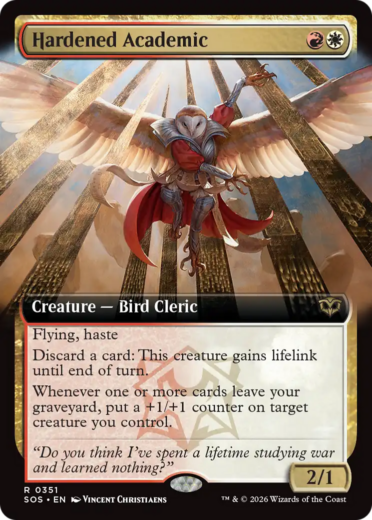 Hardened Academic (0351) (Extended Art) (SOS) - Foil