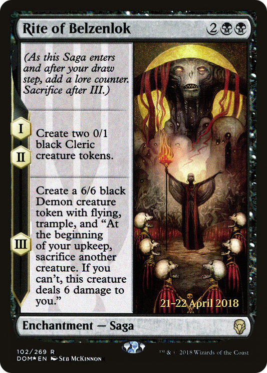 Rite of Belzenlok (102) (Prerelease) - Foil