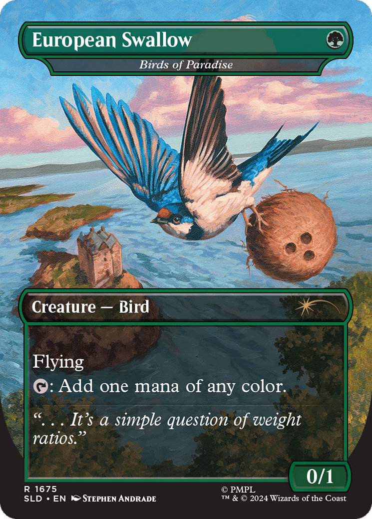 African Swallow [Birds of Paradise] (1675) (Borderless) (Reversible) (SLD) - Foil