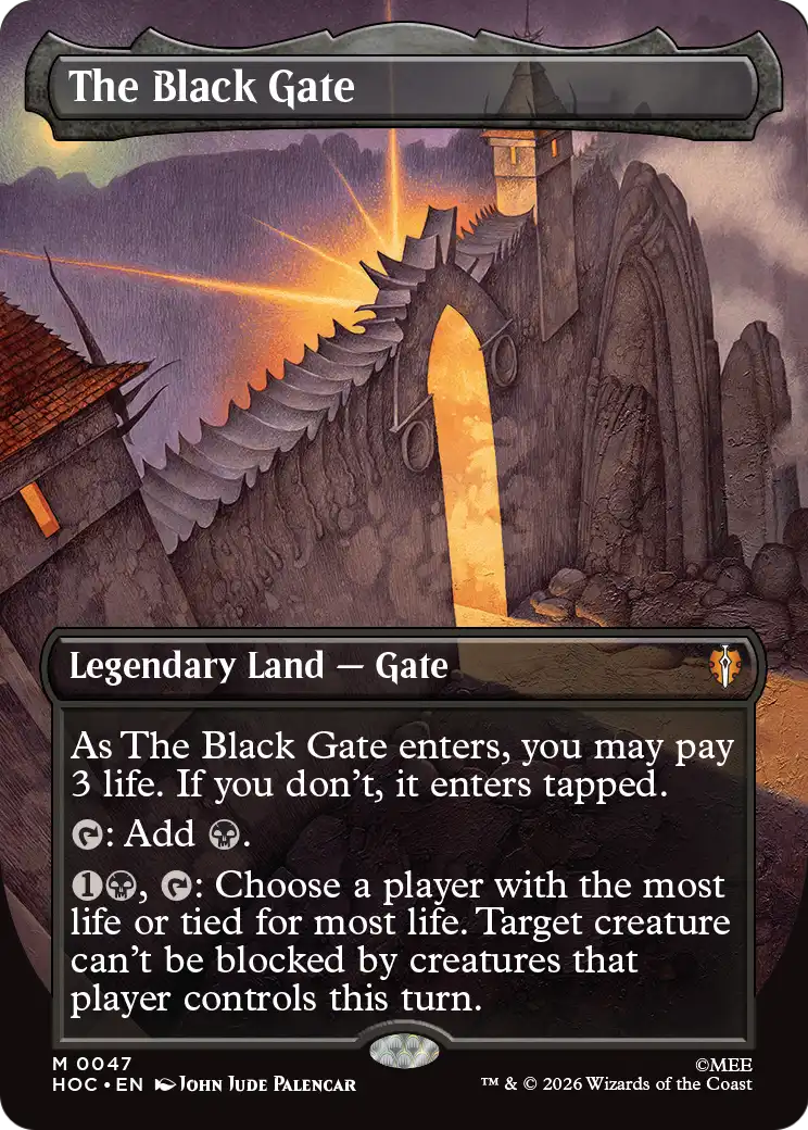 The Black Gate (0047) (Borderless) (HOC) - Surge Foil