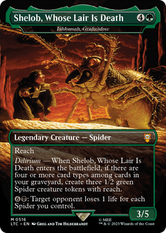 Shelob, Whose Lair Is Death [Ishkanah, Grafwidow] (0516) (Borderless) - Silver Foil