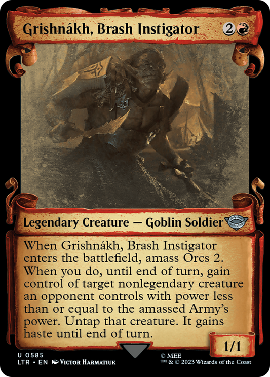 Grishnakh, Brash Instigator (0585) (Showcase) - Silver Foil