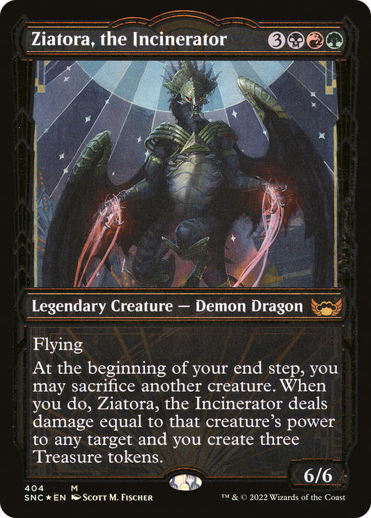 Ziatora, the Incinerator (404) (Showcase) - Gilded Foil