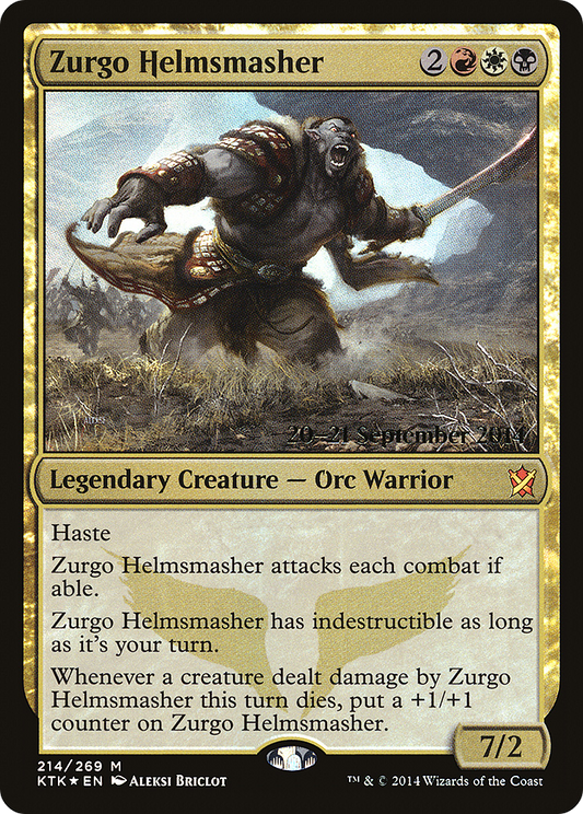 Zurgo Helmsmasher (214) (Prerelease) - Foil