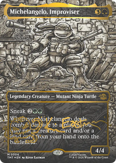 Michelangelo, Improviser (0304) (Borderless) (TMT) - Gold-Stamped Signature