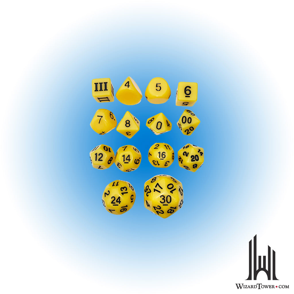 Dice Set - Opaque Yellow 14ct